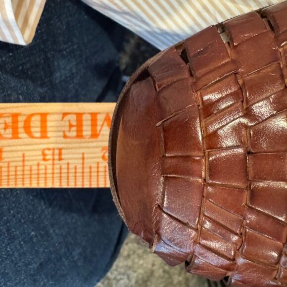 Sunsteps Hand Woven Leather Huarache Sandal Mens Size 11 Brown Slip On Loafer - Picture 9 of 11